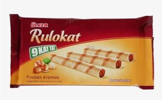 вафля ulker rulokat с фундуком 8 шт, 42 гр