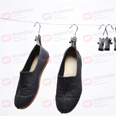 A021 Крючок-прищепка металлическая большая цвет: черный