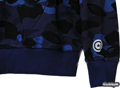 Blue camo bape hoodie sale