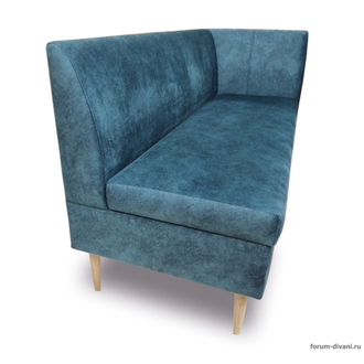 Кухонный ДИВАН "ФОРУМ-8Б" с боковой спинкой, Синий Правый