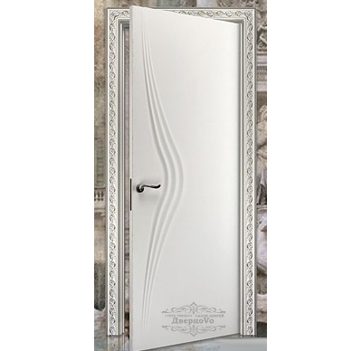 PORTE RICHI (Беларусь). АРБАТ, МОДЕЛЬ ЛЧ12 (Л11), ЭМАЛЬ БЕЛАЯ. ПОЛОТНО ГЛУХОЕ с 3D ФРЕЗЕРОВКОЙ