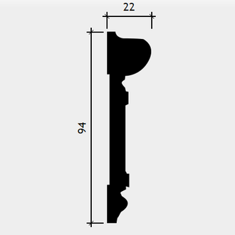 Молдинг 1.51.345 - 94*22*2000мм