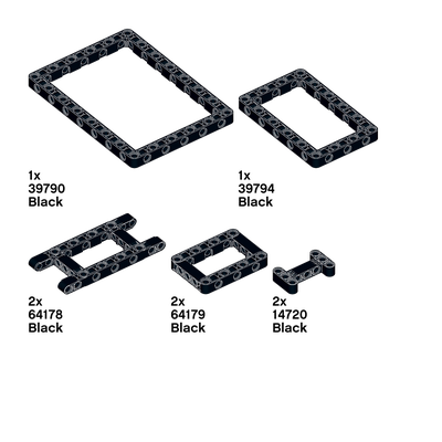 !АНАЛОГ! Technic Beam Frames /  Frames 2,  (FRM2)