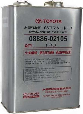 Масло трансмиссионное TOYOTA CVT FLUID TC 4л