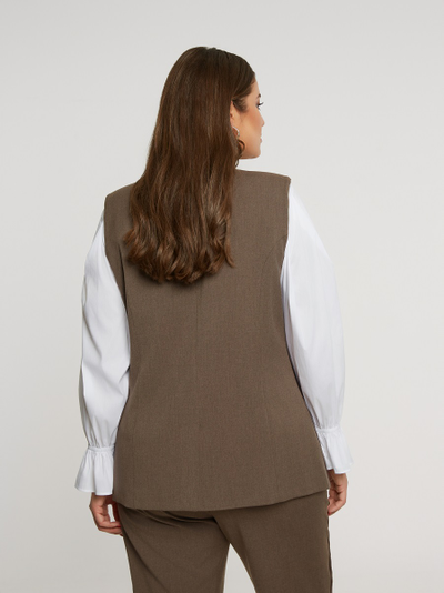 Жилет коричневый