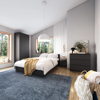 Композиция спальни ОНИКС Антрацит