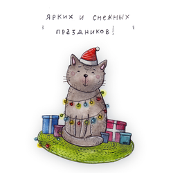 D0494 Ярких и снежных праздников!