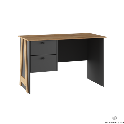 Теодора Стол письменный 2Я ПВШ Графит/Дуб крафт