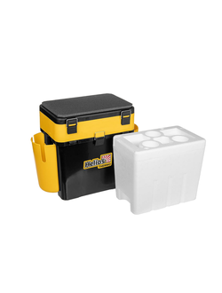 Ящик зимний "FishBox" Thermo с термоконтейнером (19л/8,5л) черно-желтый Helios