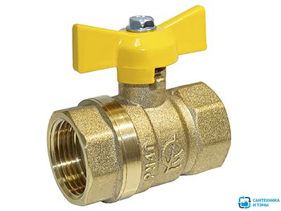 Кран газ шаровой 1/2&#039;&#039; вн/вн бабочка 11б27п Стандарт 230 ГАЛЛОП/ PN40