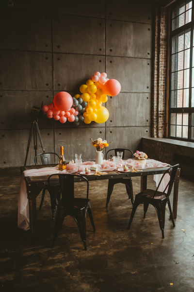 Оформление взрослого дня рождения в нежных оттенках № 1467