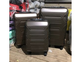 Комплект из 3х чемоданов Top Travel ABS S,M,L темно-коричневый