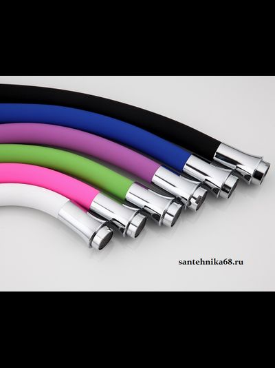 Гибкий излив цветной силиконовый с латунными гайками Frap 31см F7260 чёрный F7261 зеленый F7263 синий F7266 белый F7267 серый F7268 красный