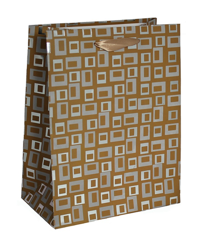 Пакет подарочный матовый с тиснением вертикальный 26х32х10см