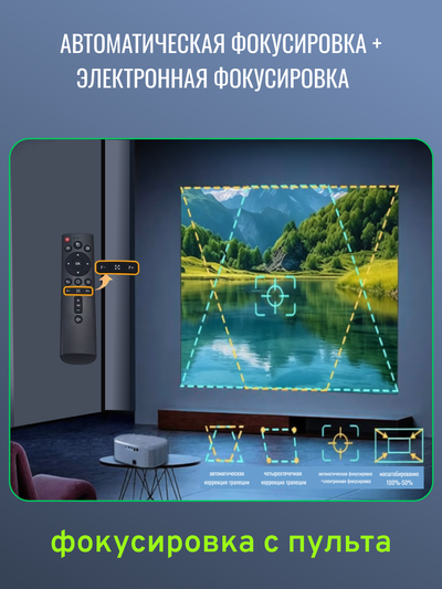 Проектор Everycom HQ9W Ultra (HQ10W), версия 2025 года, Full HD со встроенным Android 12.0, 800 Ansi люменов