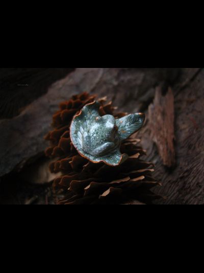 "Аларлимбская лягушка", эльфийская брошь в стиле фэнтезийного арт-нуво