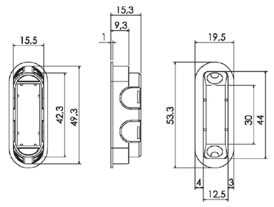 Защелка магнитная сантехническая MORELLI M1895 SN Цвет - Белый никель