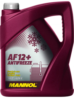 Долговременный антифриз MANNOL Antifreeze Longlife AF12+, G12+, готовый - 5 л. (красный, до — 40°С) (2039)