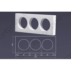 Подрозетник тройной LM17