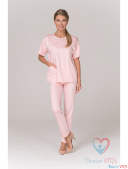 БЛУЗА МЕДИЦИНСКАЯ DR.SUPER "Sky" розовая