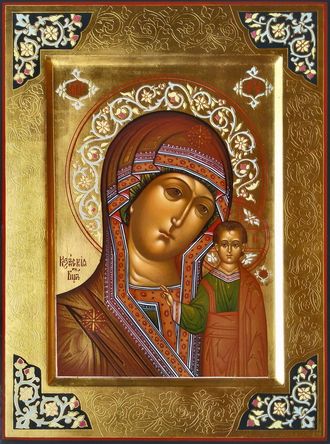 Казанская Богородица. Рукописная икона
