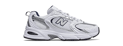 New Balance 530 Белые с серым спортивные