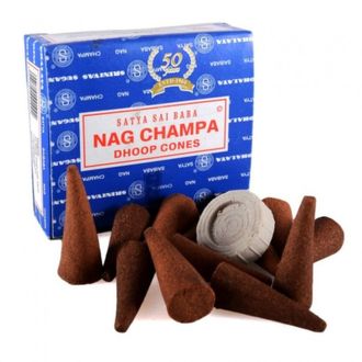 Благовония Satya Nag Champa конусы (Чампа) 30 гр