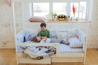 Кровать-домик для детей от 3 лет (180*90) (Белая)