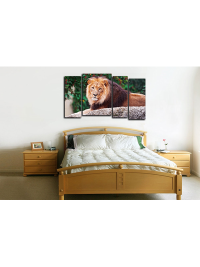 Модульная картина &quot;Отдых царя зверей&quot;
