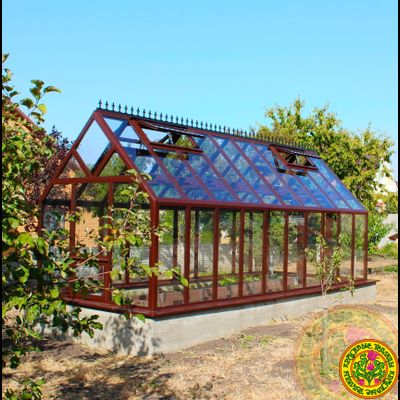 Базовая комплектация теплица из стекла и алюминия ТИТАН размером 6000 х 2500 мм