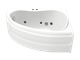 Акриловая гидромассажная ванна BAS алегра 150х90 правая