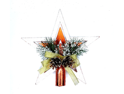 Топпер на ёлку в форме звезды 18,5см