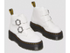 Dr. Martens Devon Flower Buckle Leather White