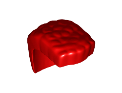 Minifigure, Hair Wide Mohawk with Coiled Texture, Red (27385 / 6215544)