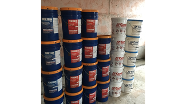 гидроизоляция блоков ФБС изнутри материалами проникающего действия системы Пенетрон. Гидроизоляция межблочных швов от 300руб., гидроизоляция бетонной поверхности от 250руб., гидроизоляция вводов труб от 500руб., гидроизоляция кирпичной кладки от 500руб.