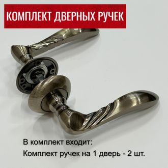 Дверные ручки RUCETTI RAP 9 AB Цвет - Античная бронза