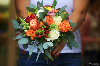 Букет невесты & Бутоньерка № 1326