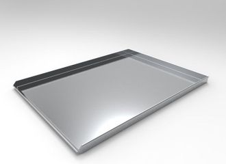 Противень 600*400*20 мм, 3 борта со скосом, алюминий
