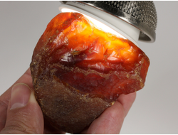 Сердолик, необработанный "дикий" образец, Амурская область, р.Зея (65*51*34 мм, 146 г) №35345