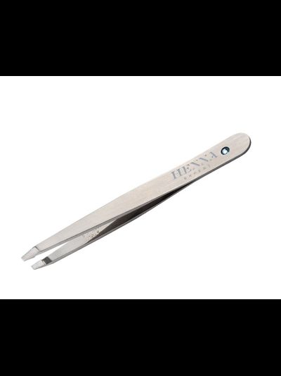 Пинцет Henna Expert "Cкошенный" (Голубой страз)