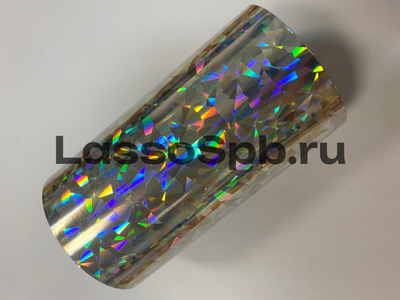 Трансферная поталь Серебро Голография Мозаика рулон 10 см * 100 м