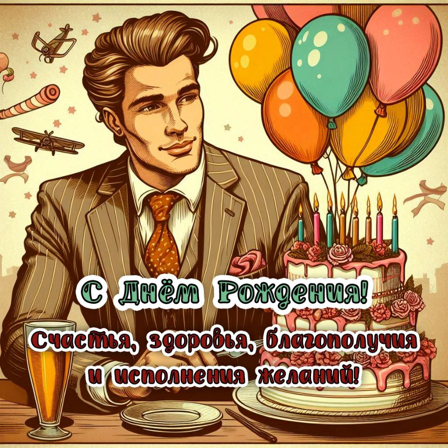 Открытки с днём рождения для мужчины