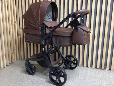 Детская коляска 3 в 1 Farfello Aimile Original Шоколадный Экокожа