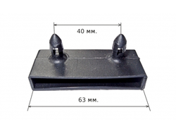 Латодержатель 63 накладной фиксирует ламель на металлическом кроватном основании.