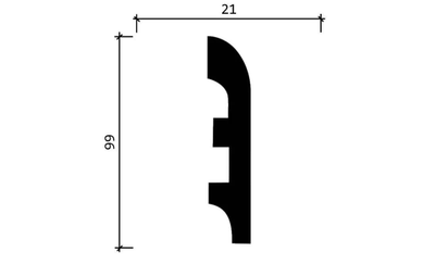 Напольный плинтус Decor-Dizayn DD41, для покраски, влагостойкий, ударопрочный, 2 метра