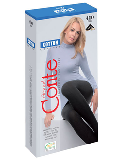 Колготки женские  хлопковые Conte Сotton 400 den