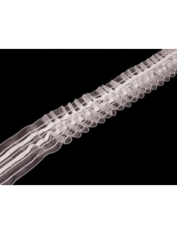 Тесьма шторная, 60 мм органза шахматная бабочка 50 м