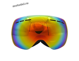 Очки (маска) SP V7 для снегохода, сноуборда, лыж, двойная линза, цветные