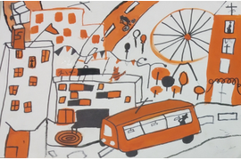 Тема: "Город. Три цвета" 
Композиция