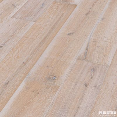 Паркетная доска Meister HD 400 Lindura Дуб аутентик Белый мытый 8742, масло